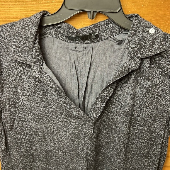 Prana Women’s Anini High Low Tunic Top L V-Neck Pockets Cuffed Sleeve summer Y2K - Picture 7 of 7